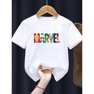 Camiseta Infantil Juvenil Unissex Personalizada Infantil Marvel 100% algodão