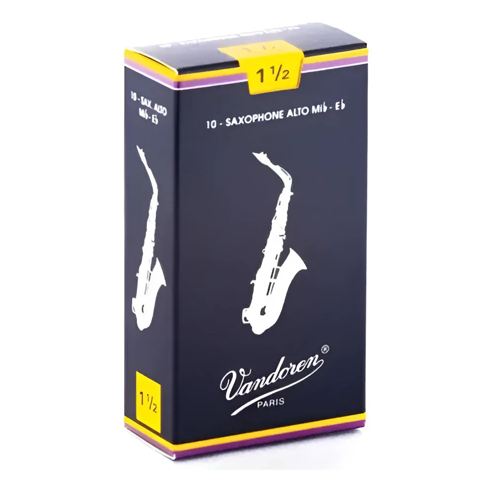 Palheta Vandoren Tradicional Sax Alto 1,5 (caixa C/ 10)