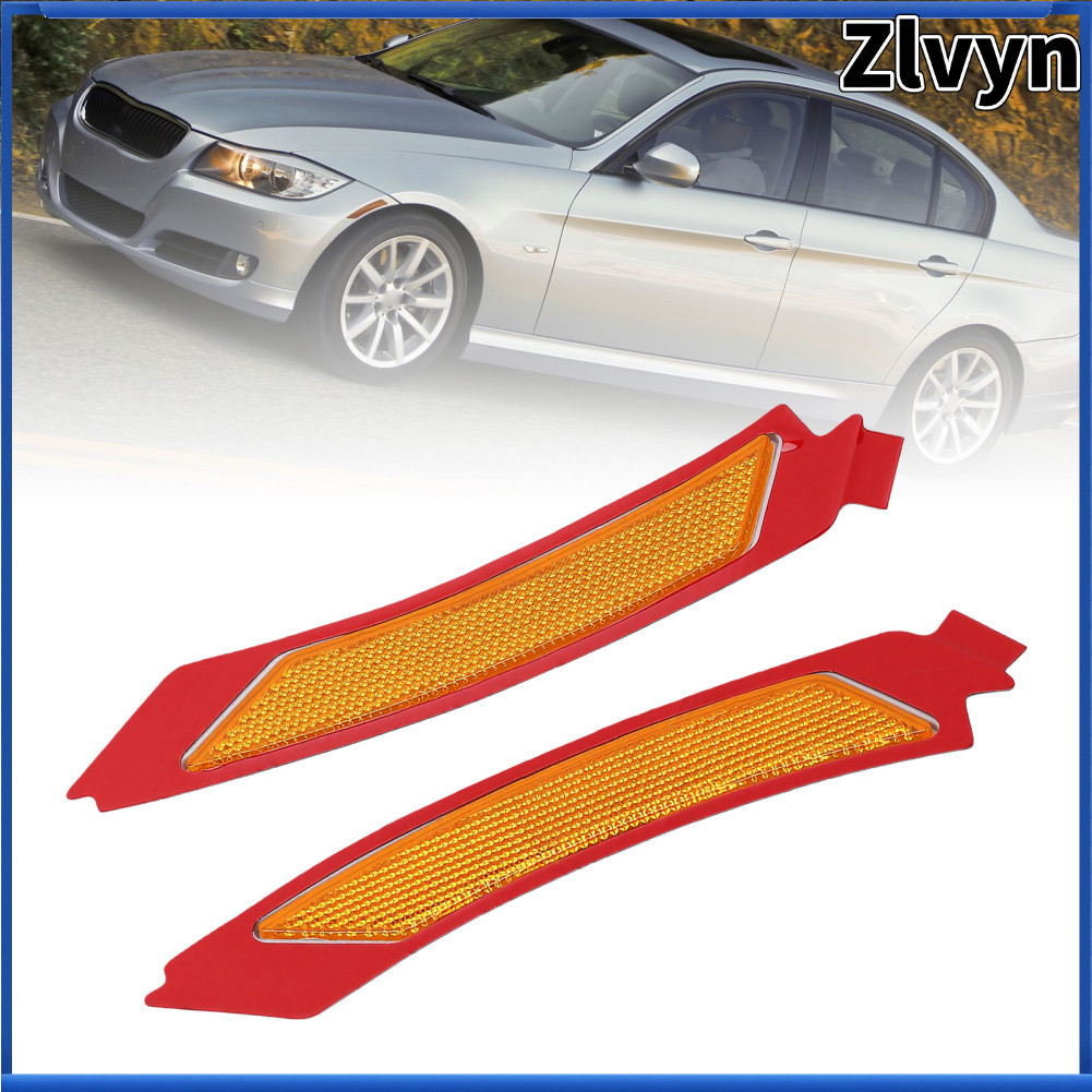 Zlvyn-br Refletor de para-choque dianteiro banapoy 2 peças 63147205398 63147205397 substituição de marcador do lado
