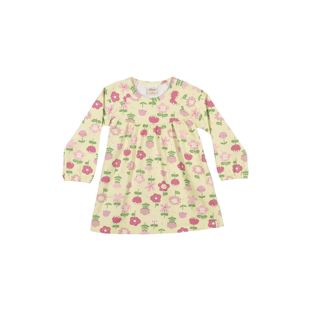 Vestido Bebê Menina Molecotton Floral Elian Verde