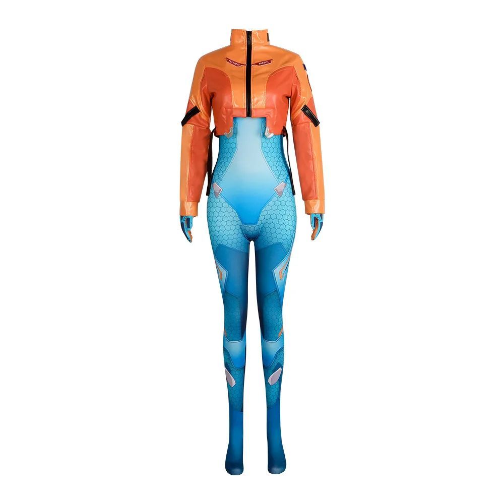 Jogo OW 2 Overwatch Juno Bodysuit Cosplay Trajes Peruca Terno Conjunto Completo Roupas De Halloween Mulher Meninas Carna