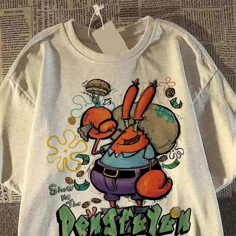 Camiseta Feminina Com Estampa de Coelho Colorido e Letras em Verde Confortável Linda Estilosa Moda Feminina Casual