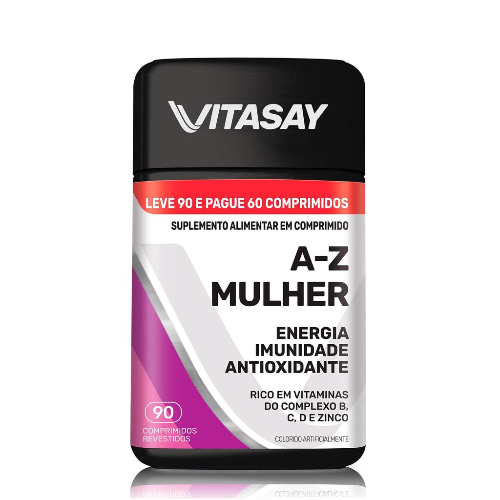 Vitamina para Mulher A-Z Vitasay 90 Comprimidos