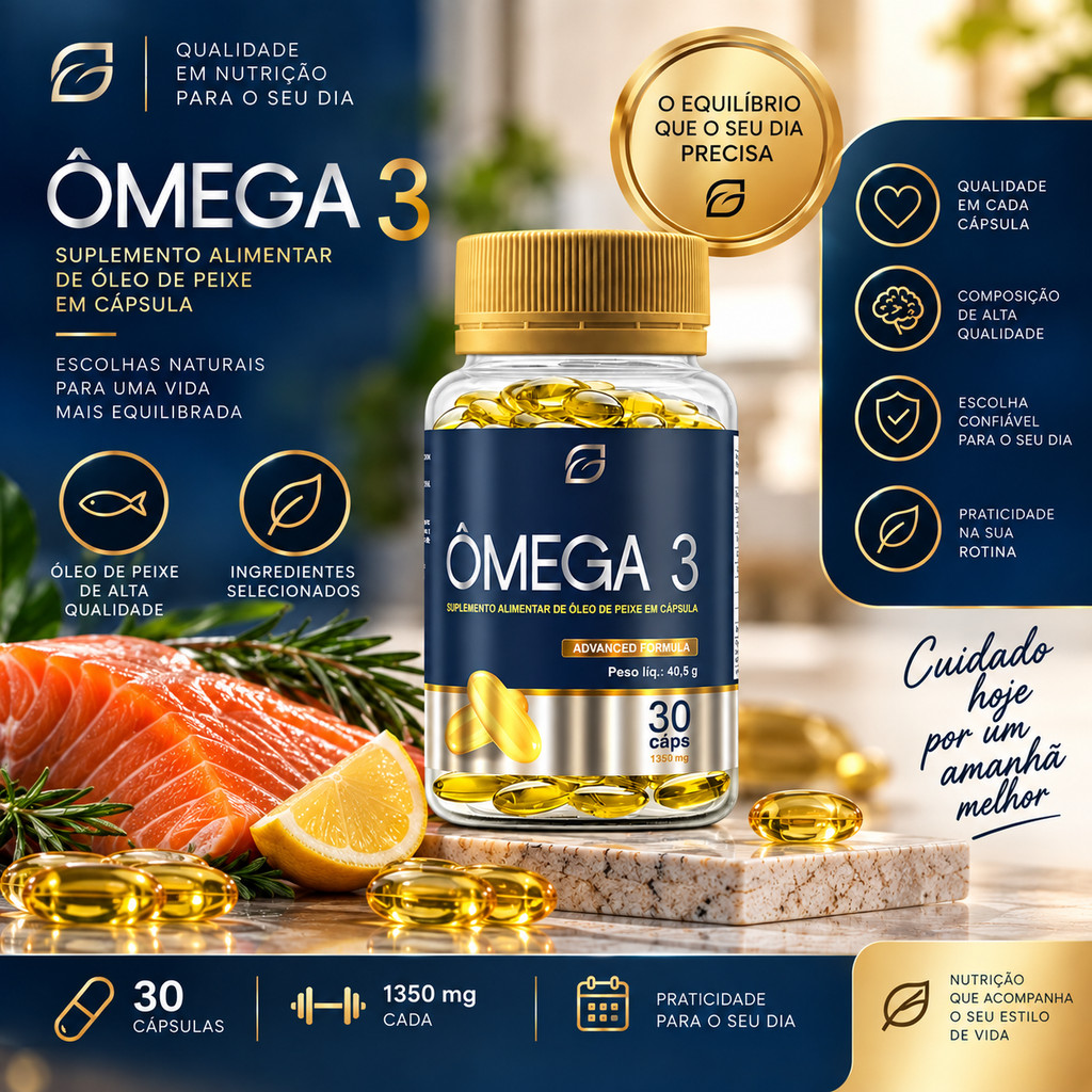 Ômega 3 óleo de peixe - EPA + TDH 30 cáps- Envio Imediato