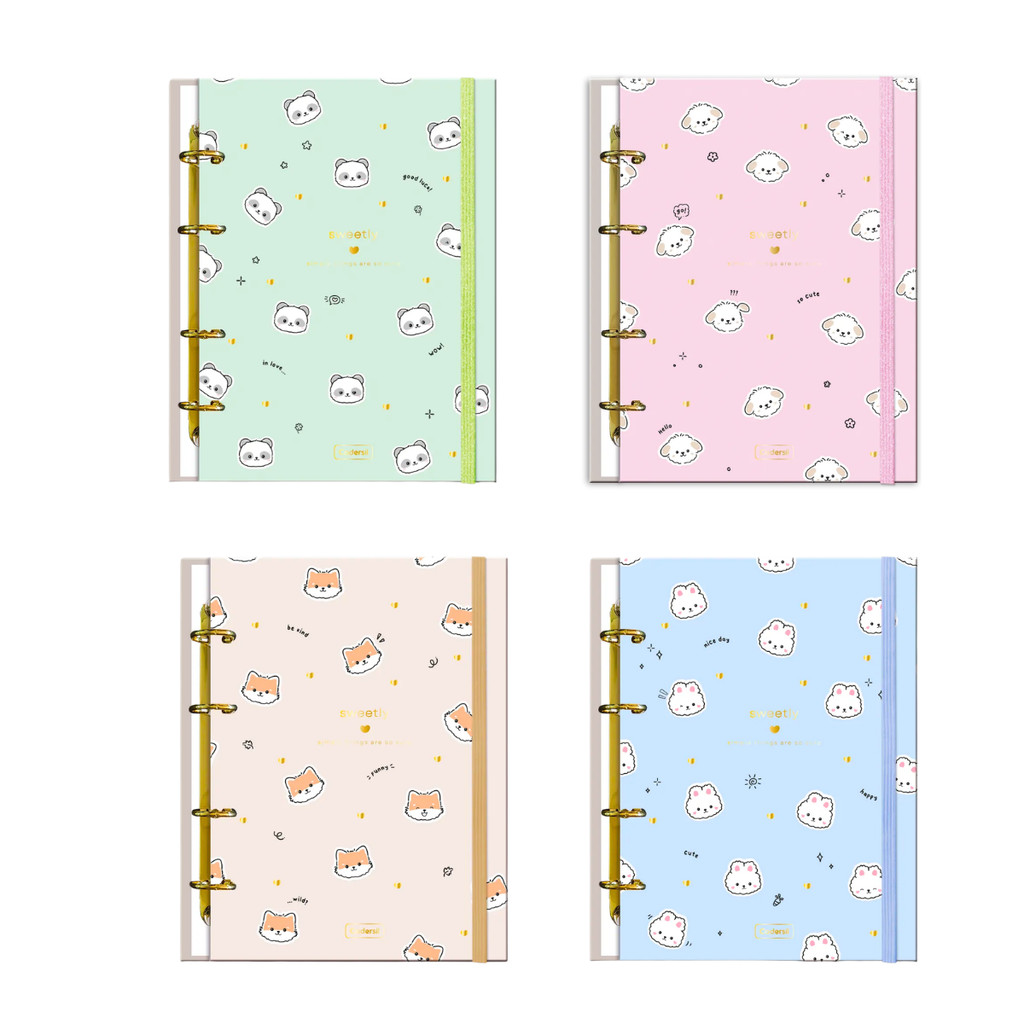 Caderno Argolado Colegial Capa Dura 80fls Sweetly - CADERSIL
