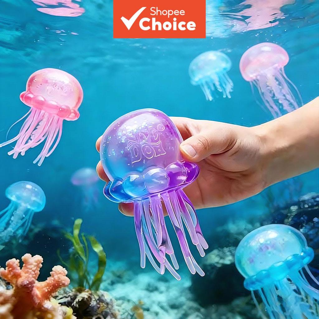 Caixa Surpresa de Brinquedo de Água de Squeeze para Praia, Jellyfish - Bolinhas Antiestresse, Alívio do Estresse