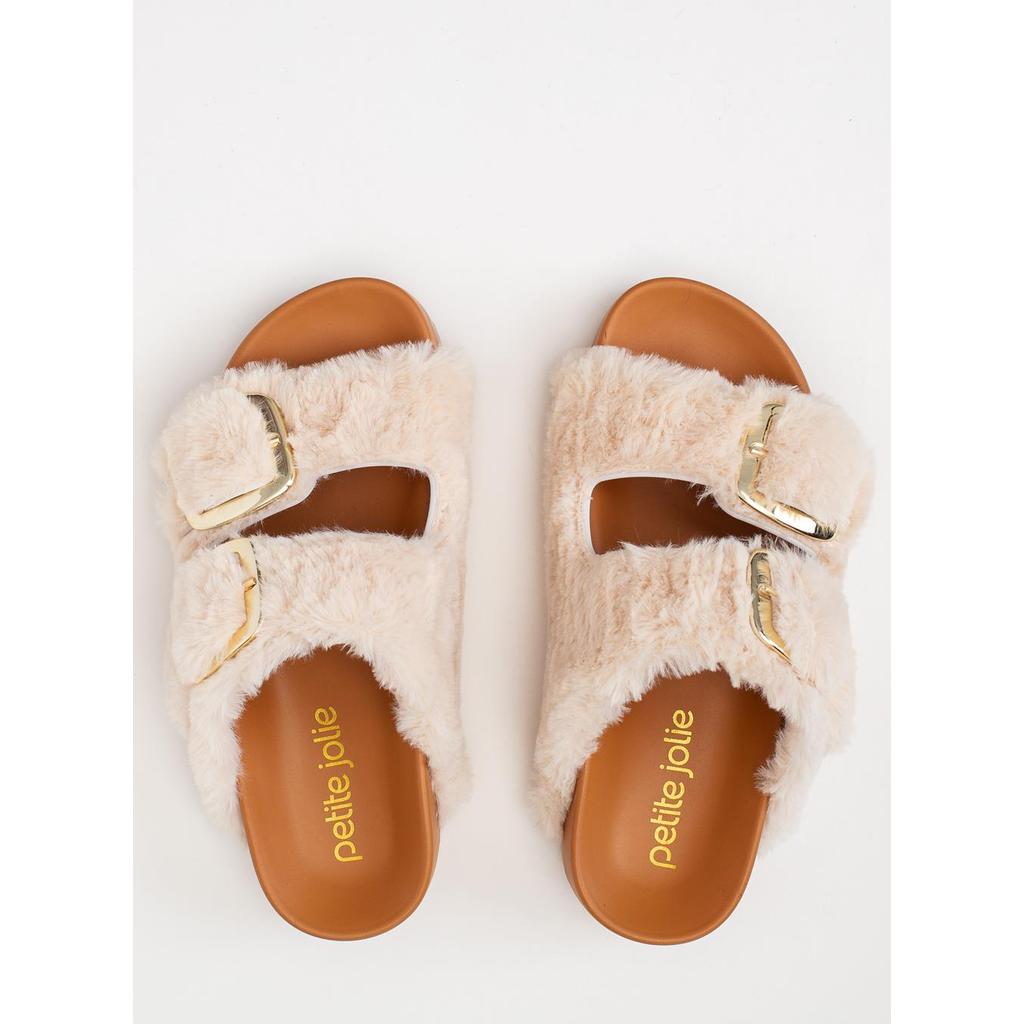 Chinelo Petite Jolie Lovin´ Flat Fur Creme PJ7720 — imagem 2 de 2