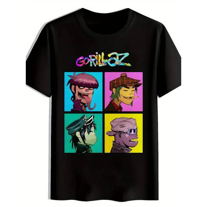 Camiseta Masculina manga curta estampa de banda de rock respirável confortável linda moderna casual tendência verão