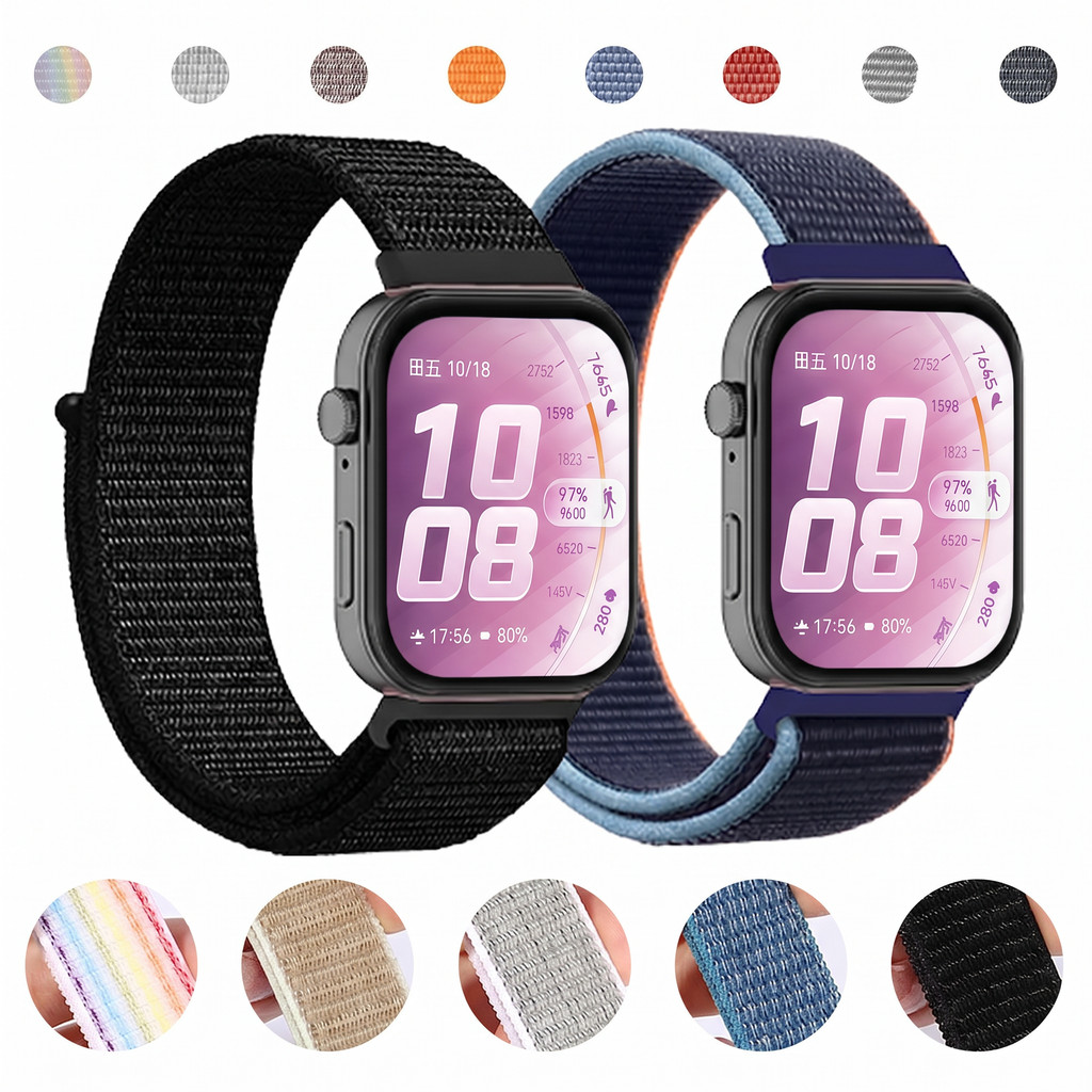 Pulseira Esportiva De Nylon Para Huawei Watch Fit 5/Pro Substituição Ajustável Cinto Pulseiras Acessórios Smartwatch 4/3