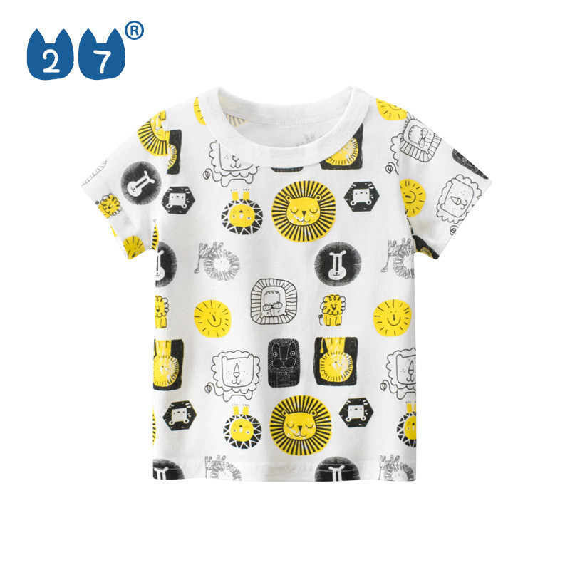 Meninos meninas verão camiseta de manga curta 2025 crianças roupas de verão crianças roupas impressão completa dos desen