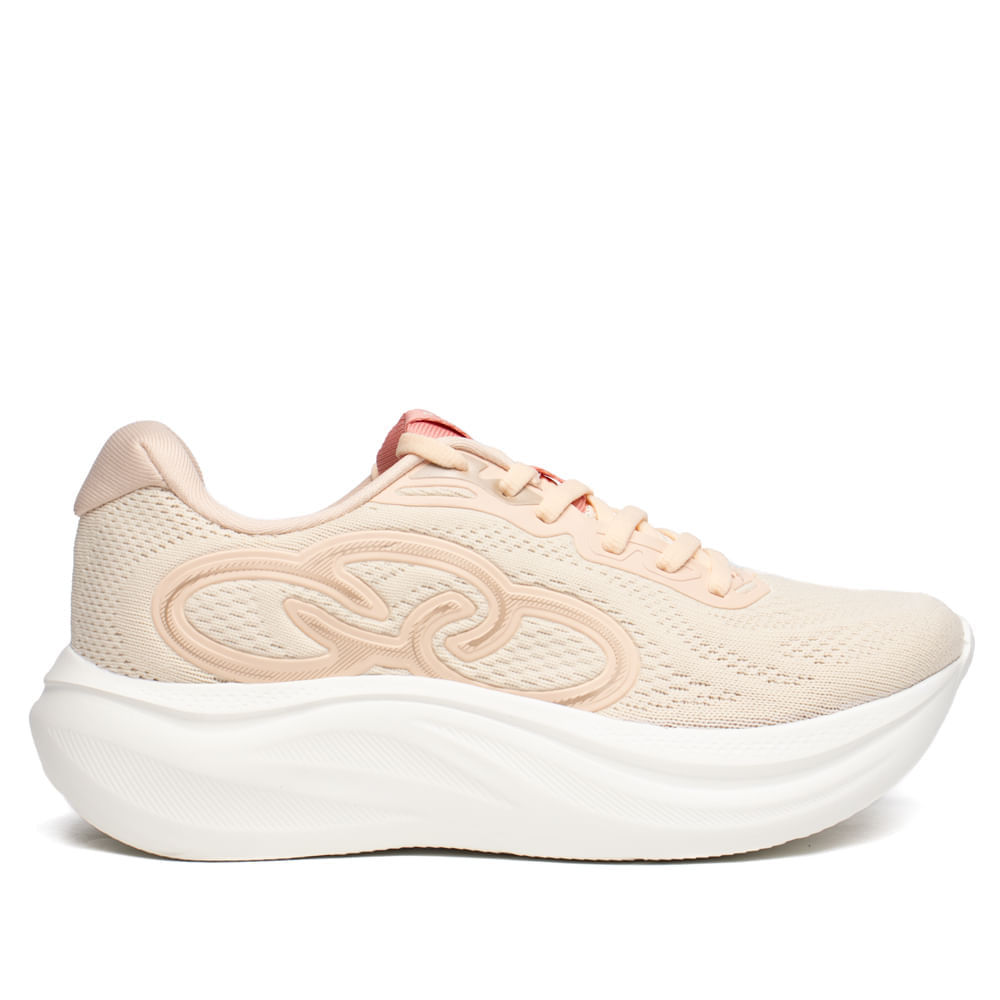 Tênis Feminino Olympikus Rush Hypersox Eleva+ Bege/Salmão