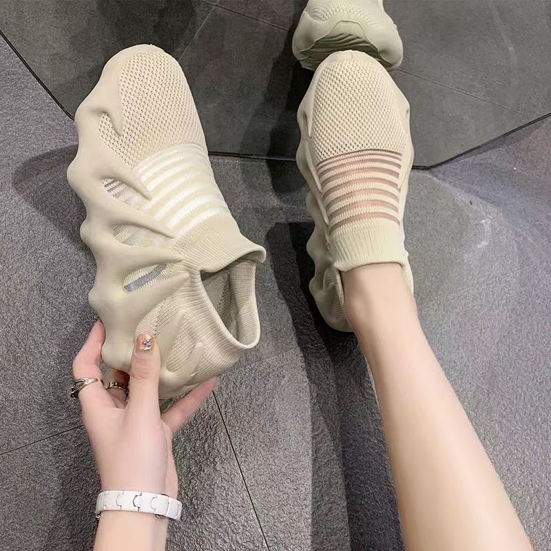 Casal estilo polvo sapatos femininos verão novo estilo de um Pedal esportes casuais sapatos de rede respirável voando ma