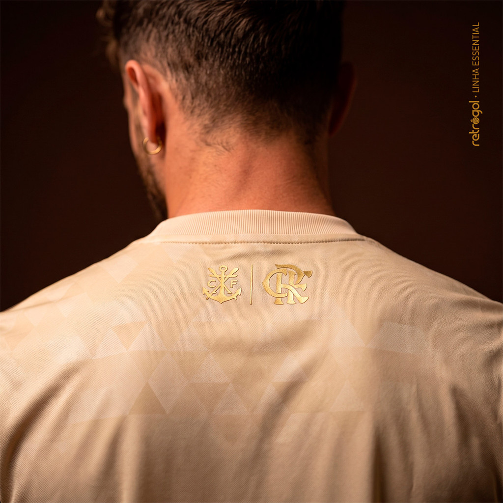 Camisa Flamengo Lifestyle Bege Masculina — imagem 2 de 2