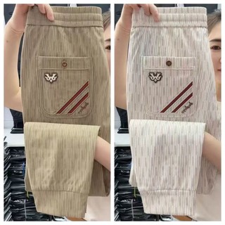 2026 verão novo estilo masculino solto leve listrado calças casuais moda tendência All-Match bonito calças masculinas