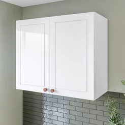 Armário Aéreo 2 Portas 80 cm Pérola Yescasa Branco Branco