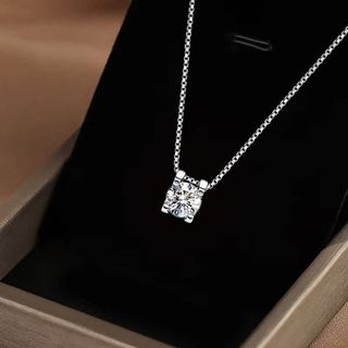 Banhado a prata PT950 platina colar feminino All-Match Design High-End nicho clavícula corrente luz luxo nicho temperame