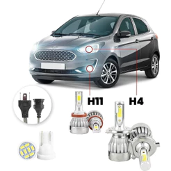 Lampadas Led Ford Ka 2015 A 2020 H4 H11 20000lm