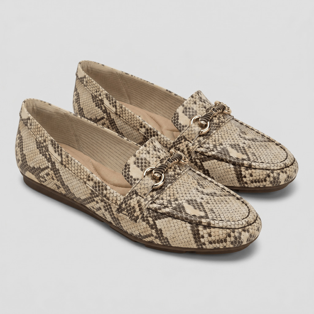 PICCADILLY MAXI - Loafer Michele Salto Baixo Animal Print — imagem 2 de 2