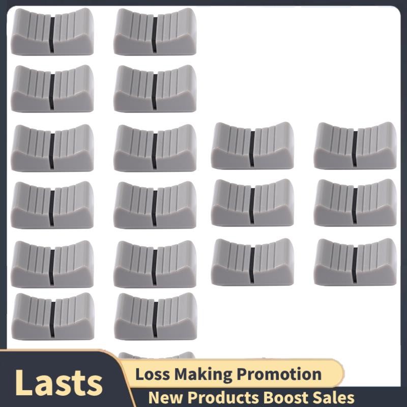 20 Peças 24mm X 11mm X 10mm Console Misturador Slider Fader Botões Substituição Para Potenciômetro Botão Cinza Marca Pre