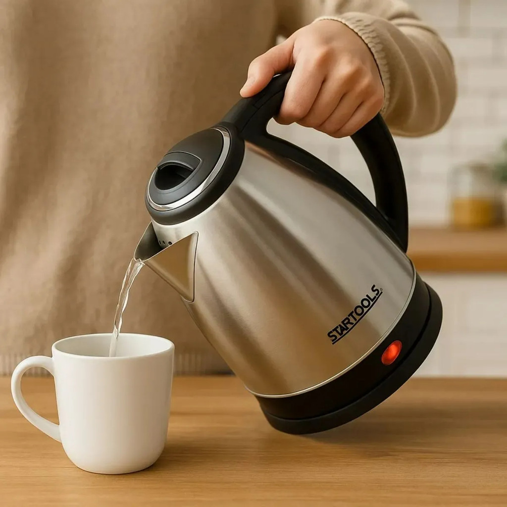 Chaleira Elétrica Jarra 1.8L Café Chá Inox 220v