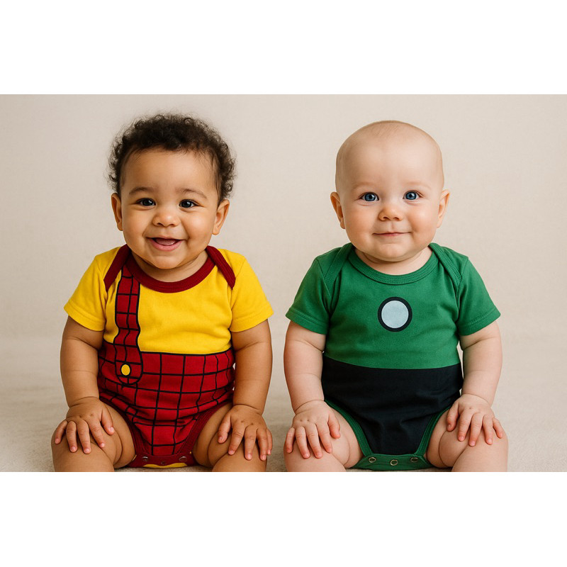 Body + Boina Turma da Mônica Bebê | Cebolinha, Cascão e Chico Bento Fantasia Infantil Personagens