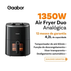 Gaabor Air Fryer Fritadeira Elétrica 4,2L 220V com Janela e Visor Grande Duplo Botão AF45M02A