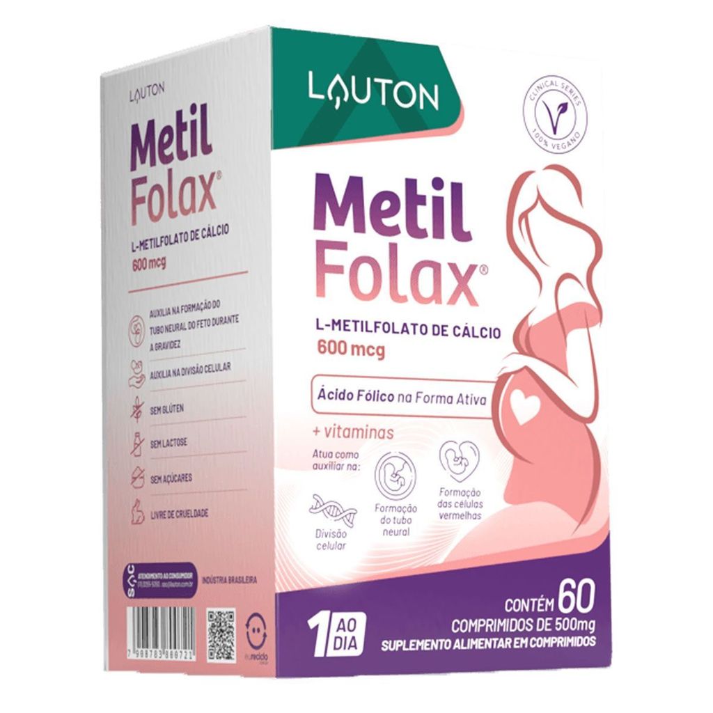 Metil Folax - 60 Comprimidos - Lauton Nutrition