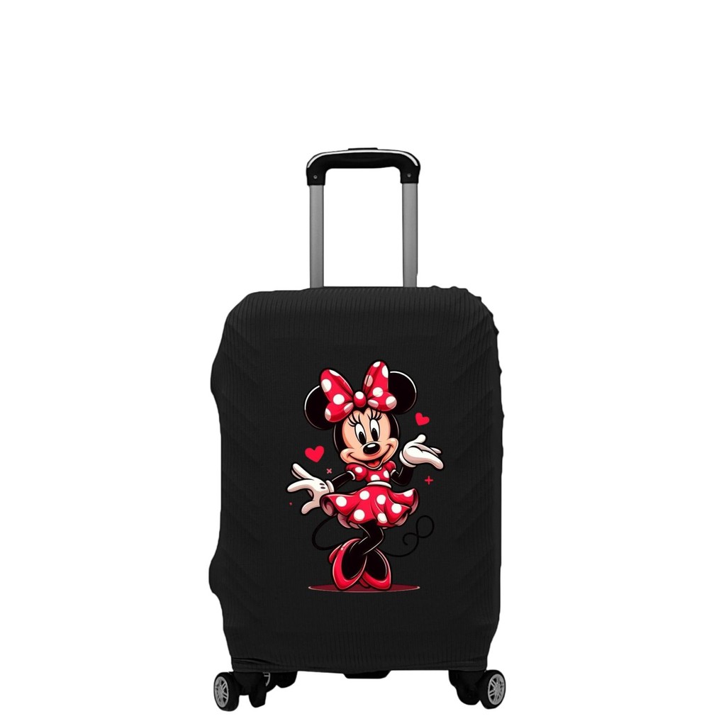 Capa De Mala 8 a 23KG PMG Personalizada Minnie Coração Protetor Bagagem Para Viagem Protetora Grande