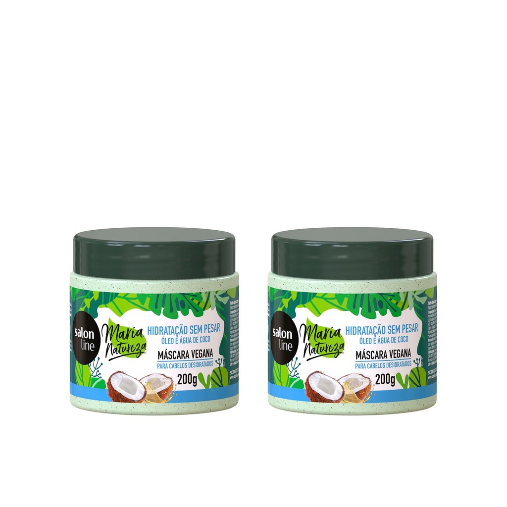 Kit 2 Máscaras Maria Natureza Hidratação Sem Pesar Salon Line em Oferta na Shopee
