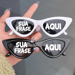 Óculos De Sol Gatinho Personalizado FRASES FESTA FORMATURA CASAMENETO em Oferta na Shopee