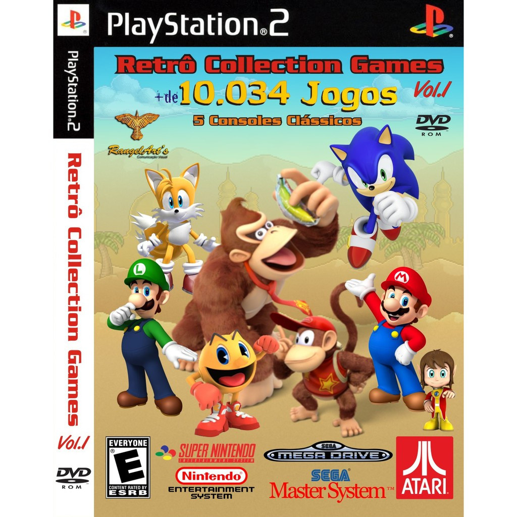 Retrô Collection Games vol.1 ps2 Emulador 10034 Jogos