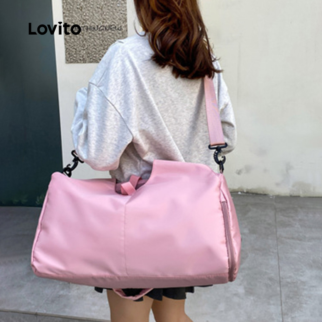 Detalhes do Lovito Bolsa Casual Feminina de Ombro para Esportes Externos LFA98072