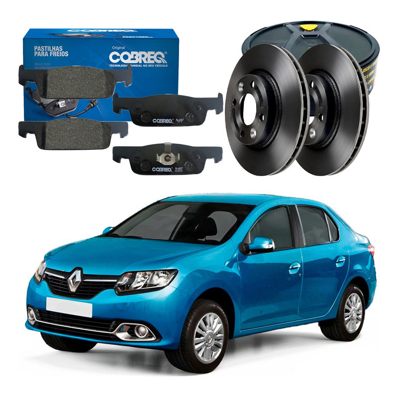 Kit Disco Pastilha Freio Logan 1.0 1.6 2014 A 2020 em Oferta na Shopee