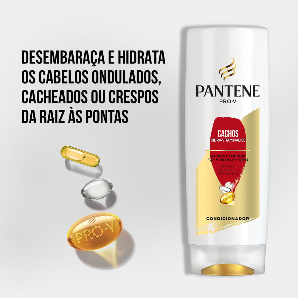 Detalhes do Shampoo Pantene Cachos Hidra-Vitaminados 400ml