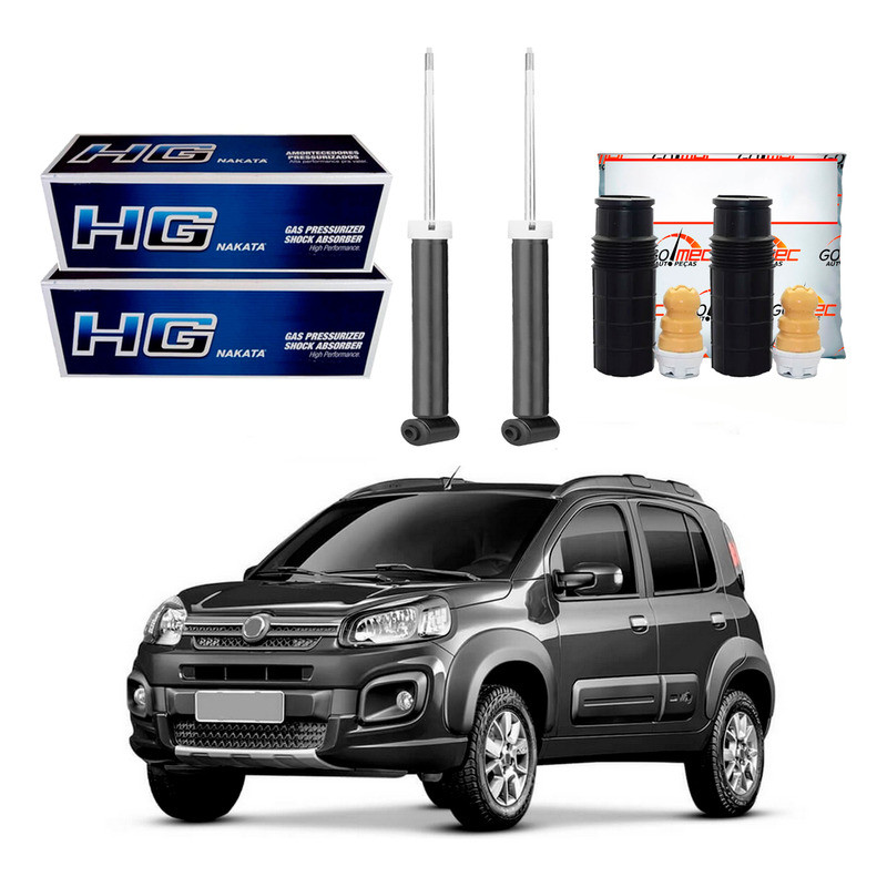 Kit Amortecedor Traseiro. Uno Way 1.0 1.4 2017 A 2020