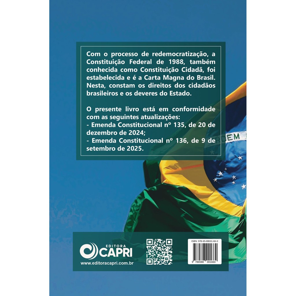 Livro Constituição Federal do Brasil Atualizada 5ª Edição - Editora Capri — imagem 2 de 2