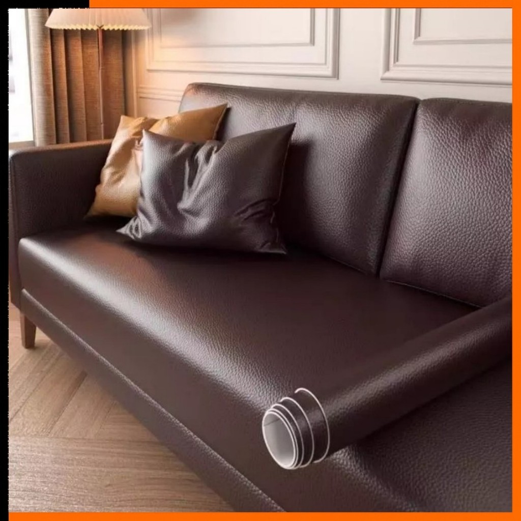 Reparo Couro Adesivo 50cm X 150cm Moto Móveis Carro Sofa Autocolante Marrom Escuro em Oferta na Shopee