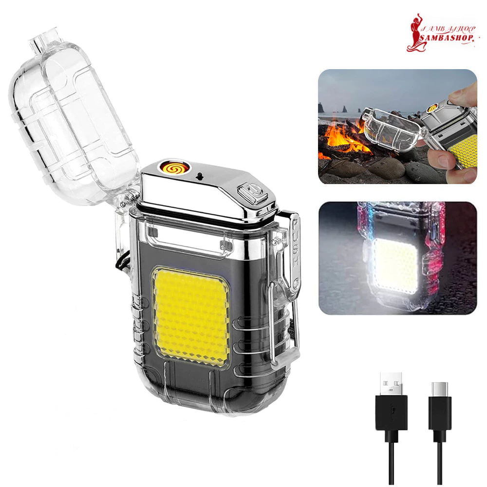 Isqueiro Elétrico a LED Carregamento USB Portátil Leve Seguro Anti Queimadura Design Confortável — imagem 1