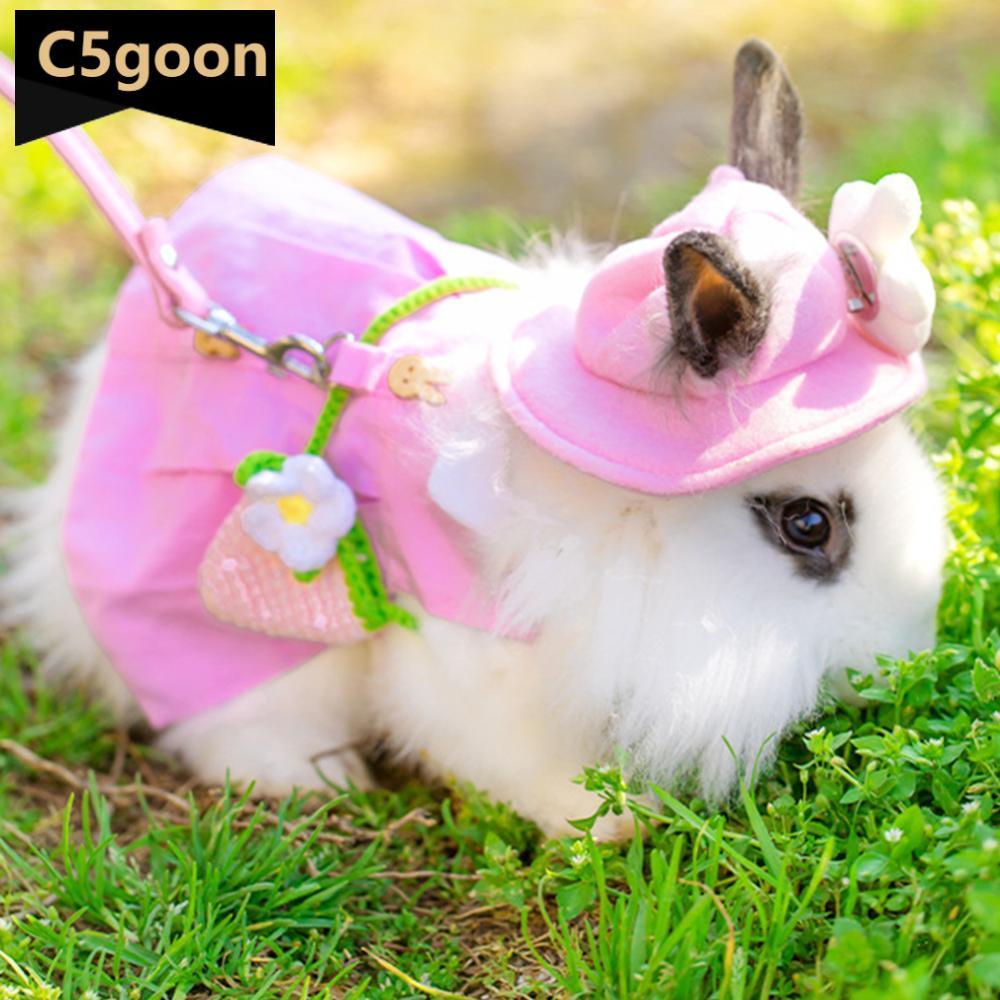 C5GOON Pet Coelho Colete Acessórios Ao Ar Livre Arnês Trela Vestido Roupas Cinta Para Cobaia Pequenos Suprimentos Animai