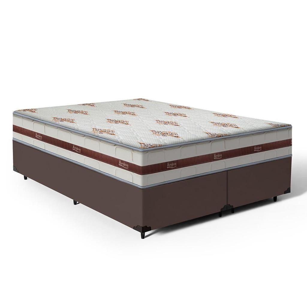 Cama Box Super King + Colchão De Molas Ensacadas - Anjos Classic em Oferta na Shopee