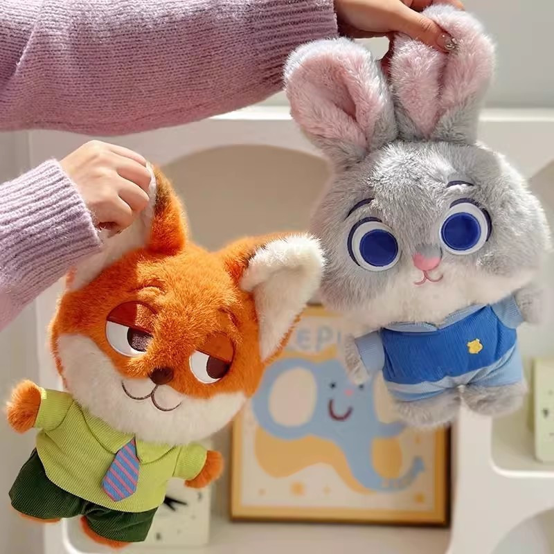 30cm Kawaii Crazy Animal City Nick Wilde Judy Hopps Brinquedo de Pelúcia Decoração de Sofá Presente de Aniversário de Am
