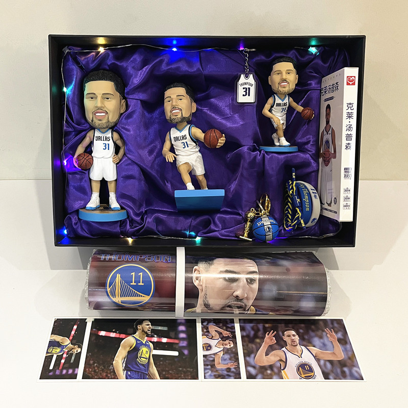 Bola de basquete estrela argila Thompson figura boneca caixa de presente de aniversário mercadoria dia dos namorados lem