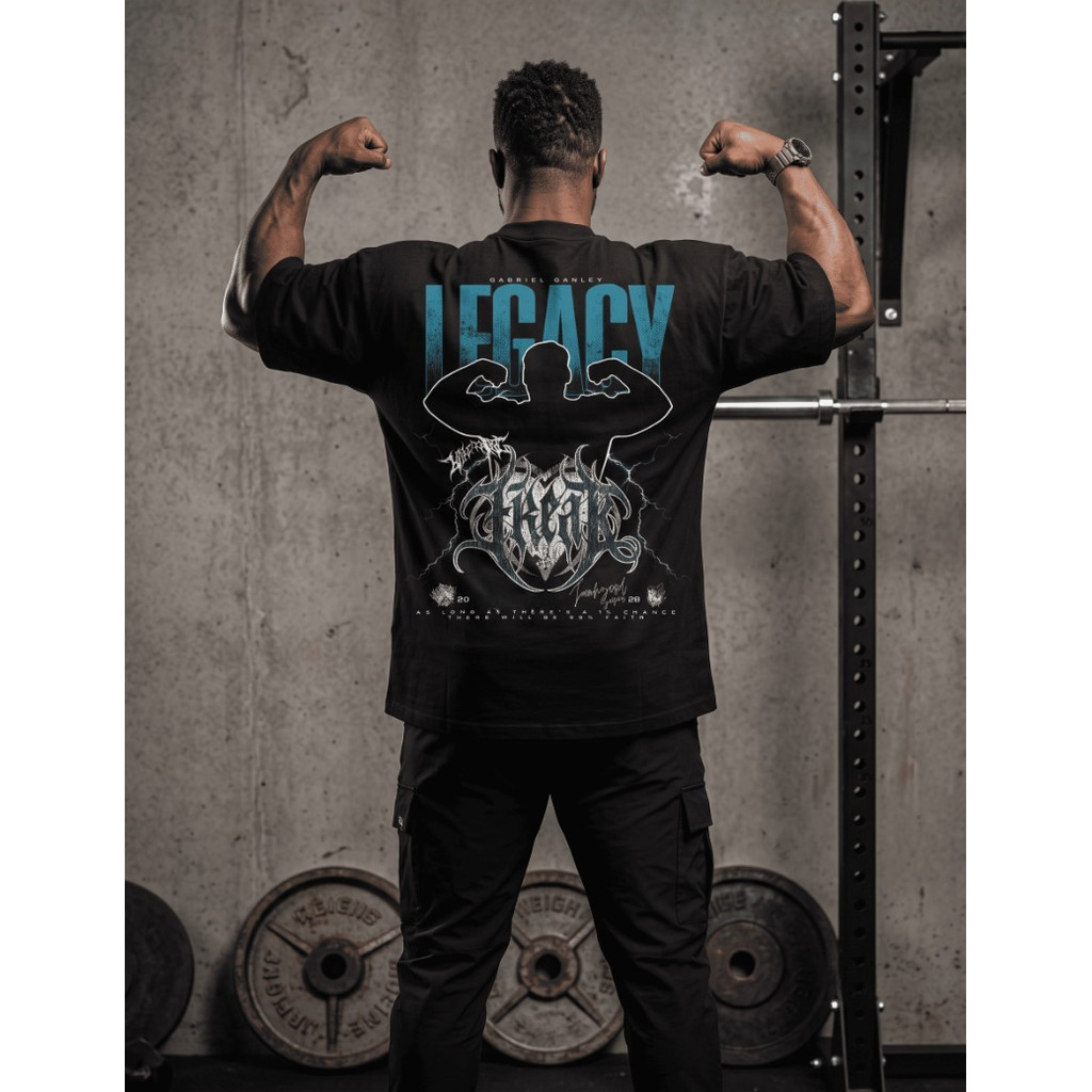 Camiseta Oversized Masculina Streetwear Treino Academia Moda Bodybuilder Ganley Freaky Legacy  Novidade!