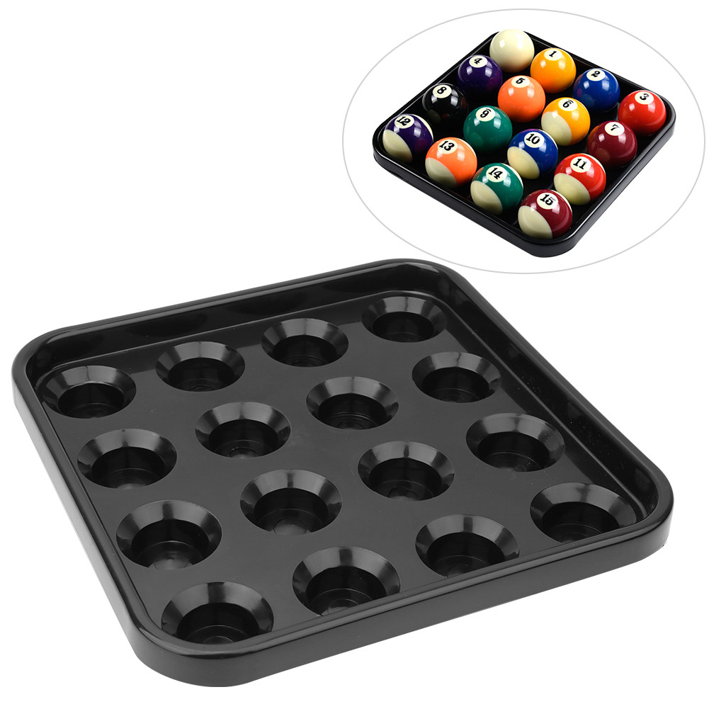 Bandeja De Armazenamento De Bolas De Bilhar Vistreck Para 16-Acessório De Piscina Preto Salão