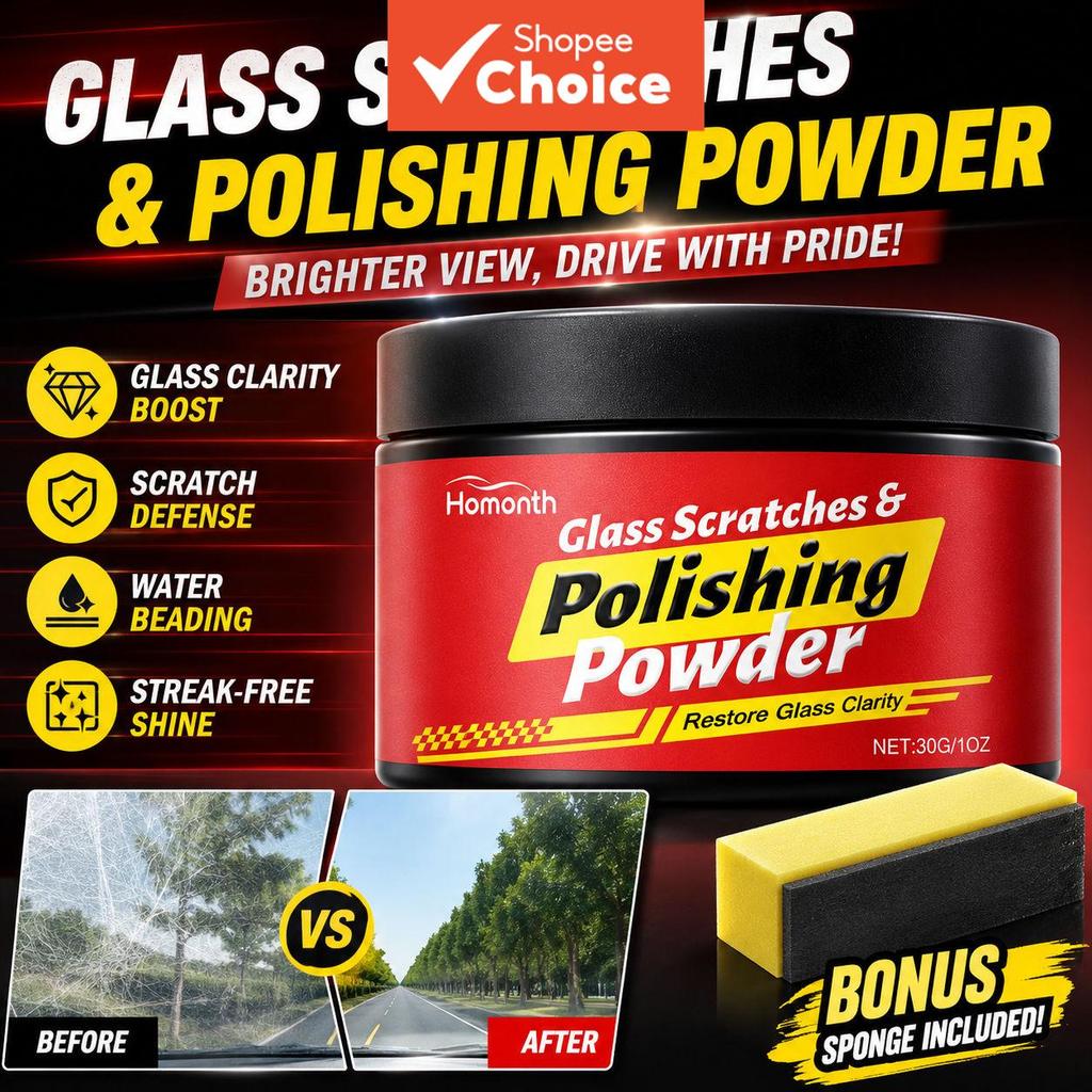 Kit Avançado de Cuidados para Riscos de Vidro 30g | Pó de Polimento, Sem Marcas, Restaura para-brisas