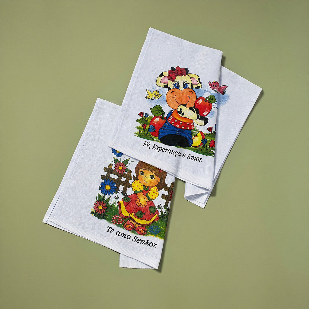 Pano De Prato Atacado Copa Estampado Bainha Kit Com 2, 5 e 10 Peças · foto 2