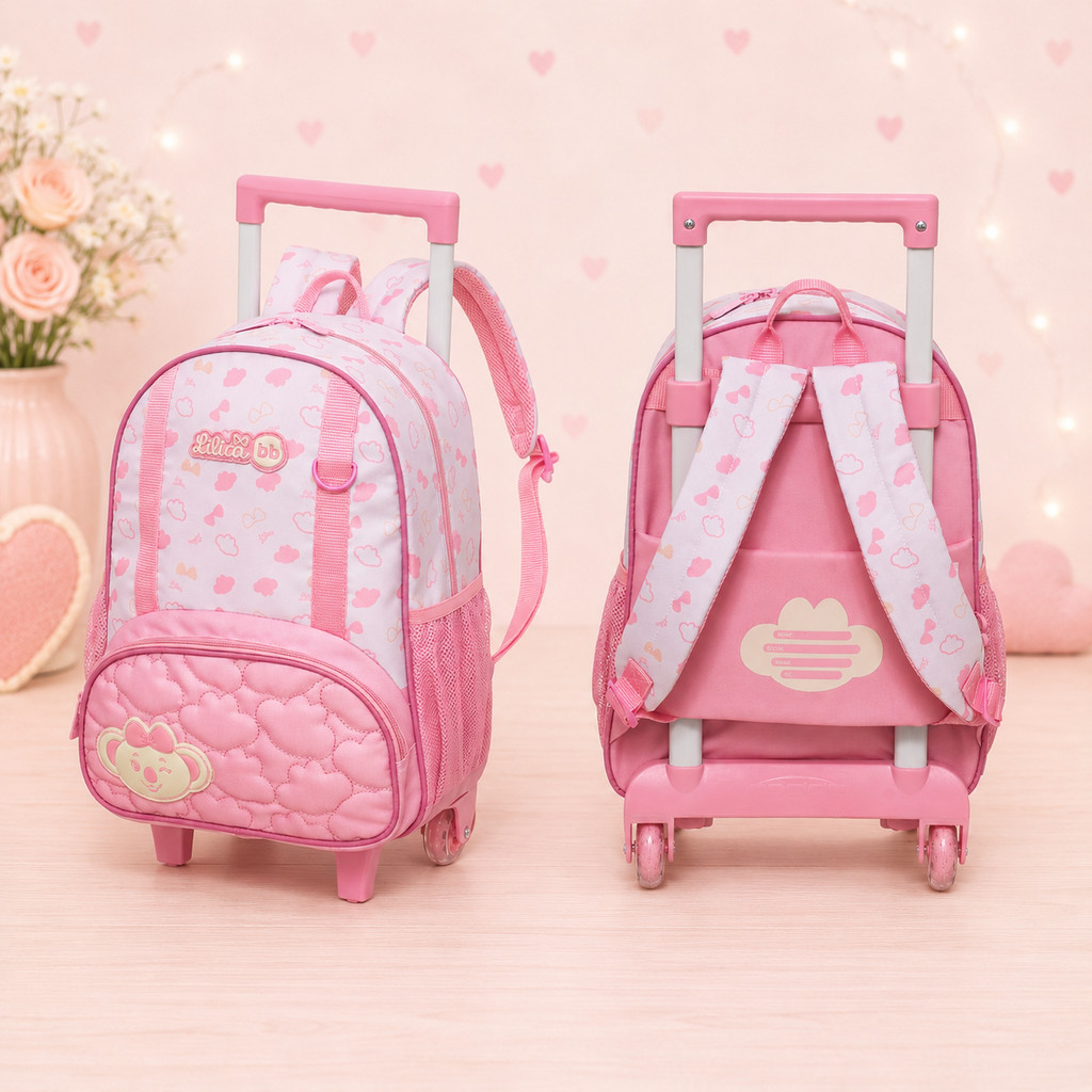 Mochila Rodas Lancheira Térmica Lilica Ripilica BB Glow