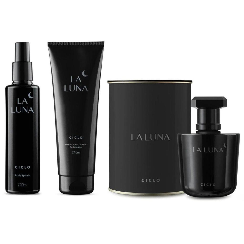 Combo Kit Perfume La Luna Deo Colonia + Body Splash + Hidratante Perfumado Ciclo Cosméticos