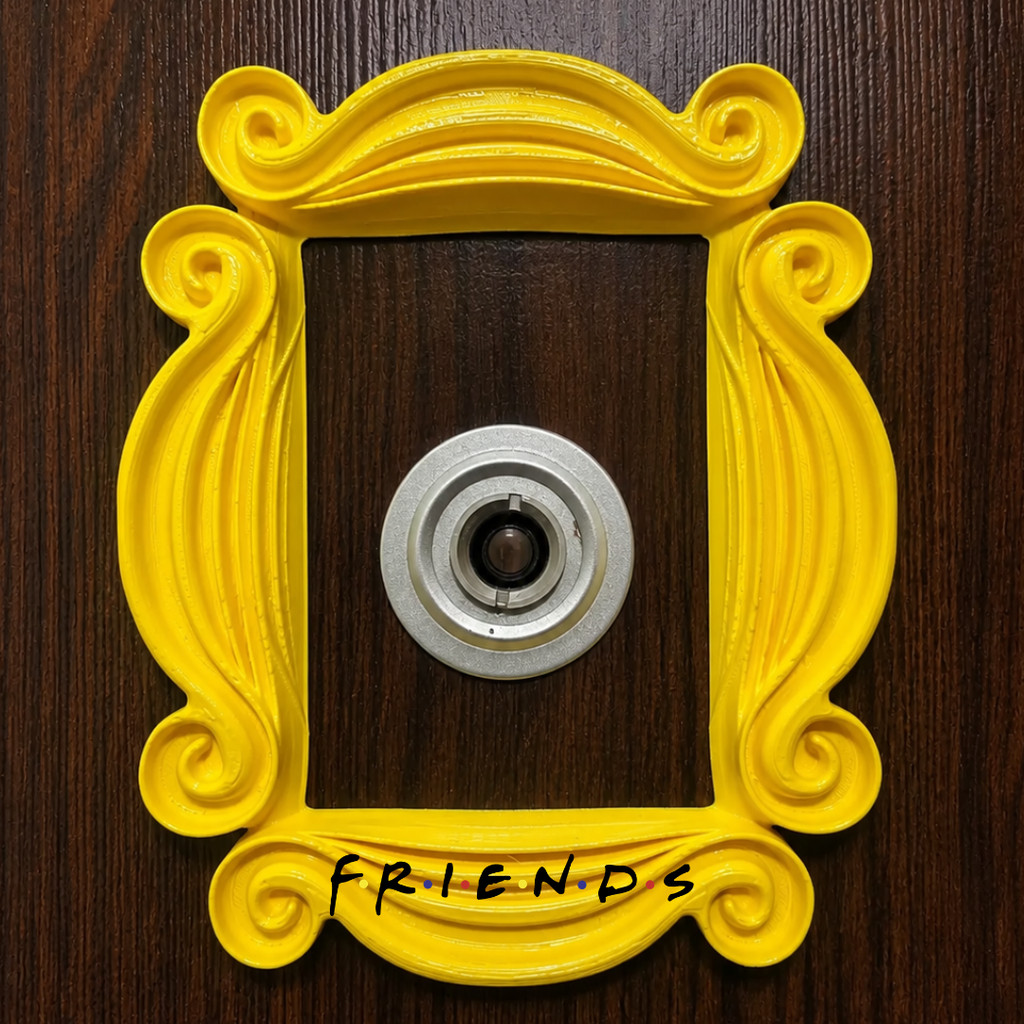 Moldura Porta Amarelo Grande Olho Magico Serie Friends Porta Monica Geek Presente