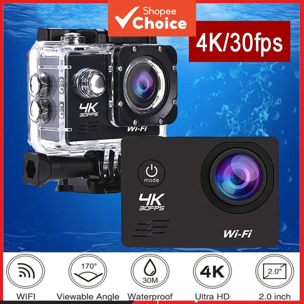 【SAIMILI】Câmera de Ação Q1 Ultra HD 4K30FPS 16.0MP Wi-Fi Tela 2.0 170D DVR Webcam Subaquática 30M Gravação de Vídeo
